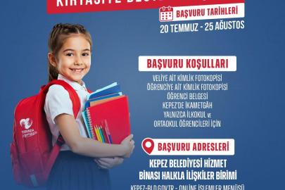 Kepez’den öğrencilere kırtasiye desteği