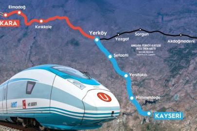 YerköyKayseri YHT'de çalışmaların yarısı tamamlandı